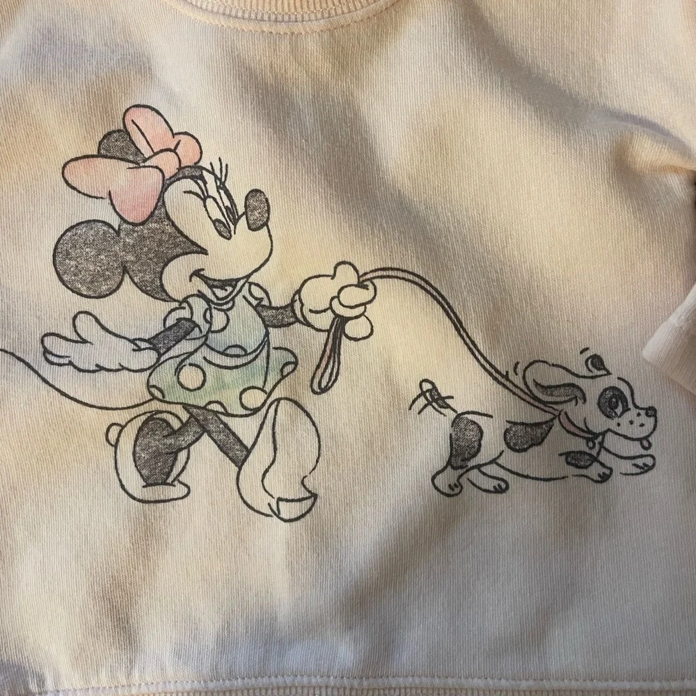 Disney Baby | Pink Matching Minnie Sweatsuit with dog | 6-9 mo